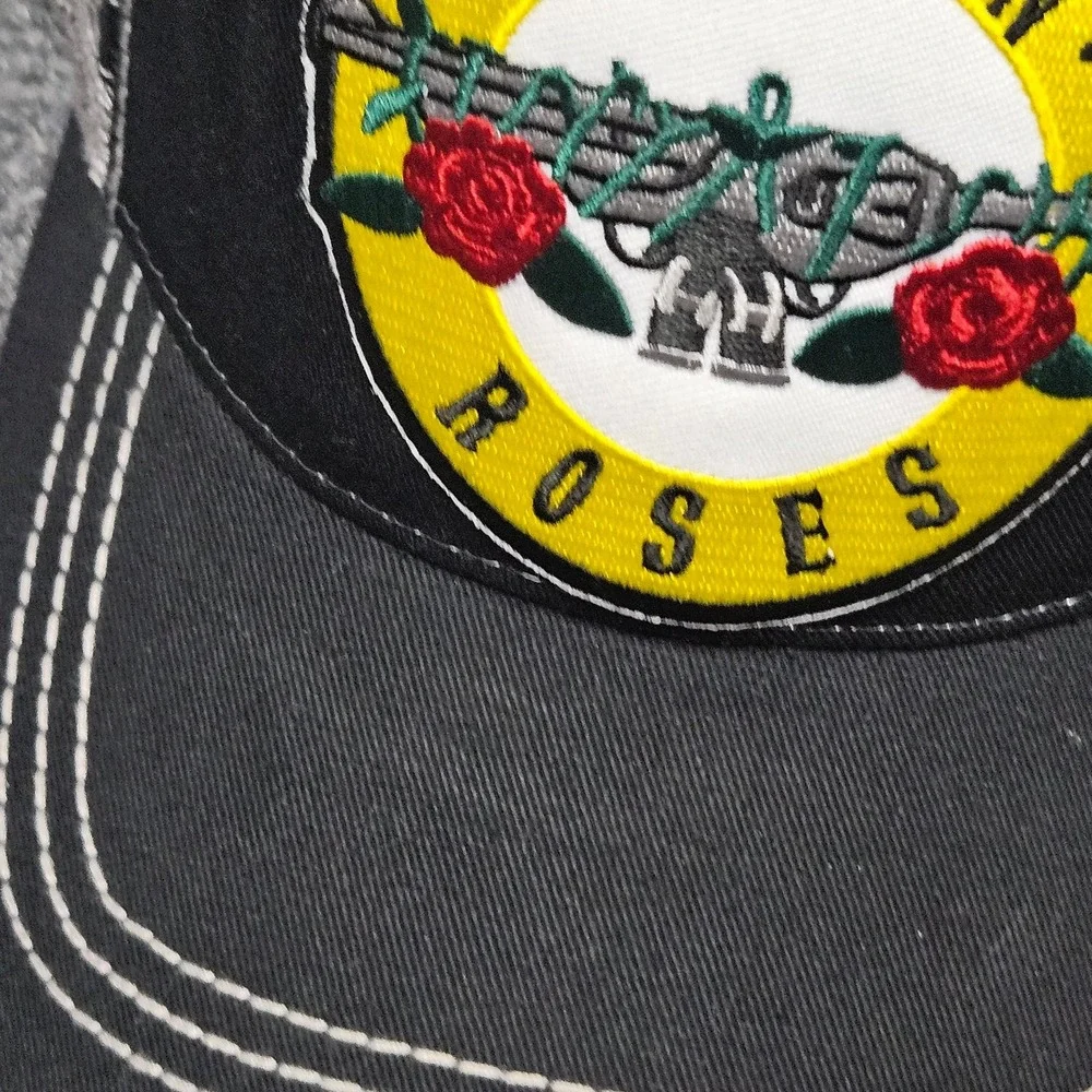 Guns N Roses Trucker‎ Hat Black Mesh Snapback Band Cap 80s Rock Grunge Festival